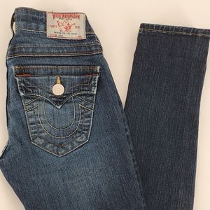 True Religion Julie Dark Wash Skinny Jeans Size 24